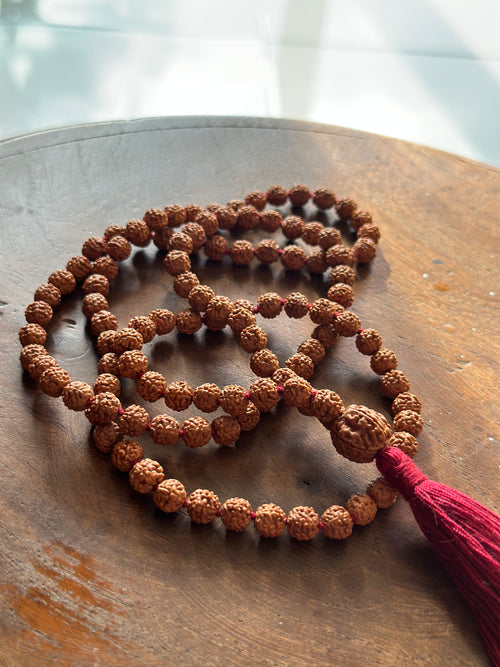 5-Face Rudraksha Mala 108 beads(Red) 五面金剛菩提念珠(紅色)