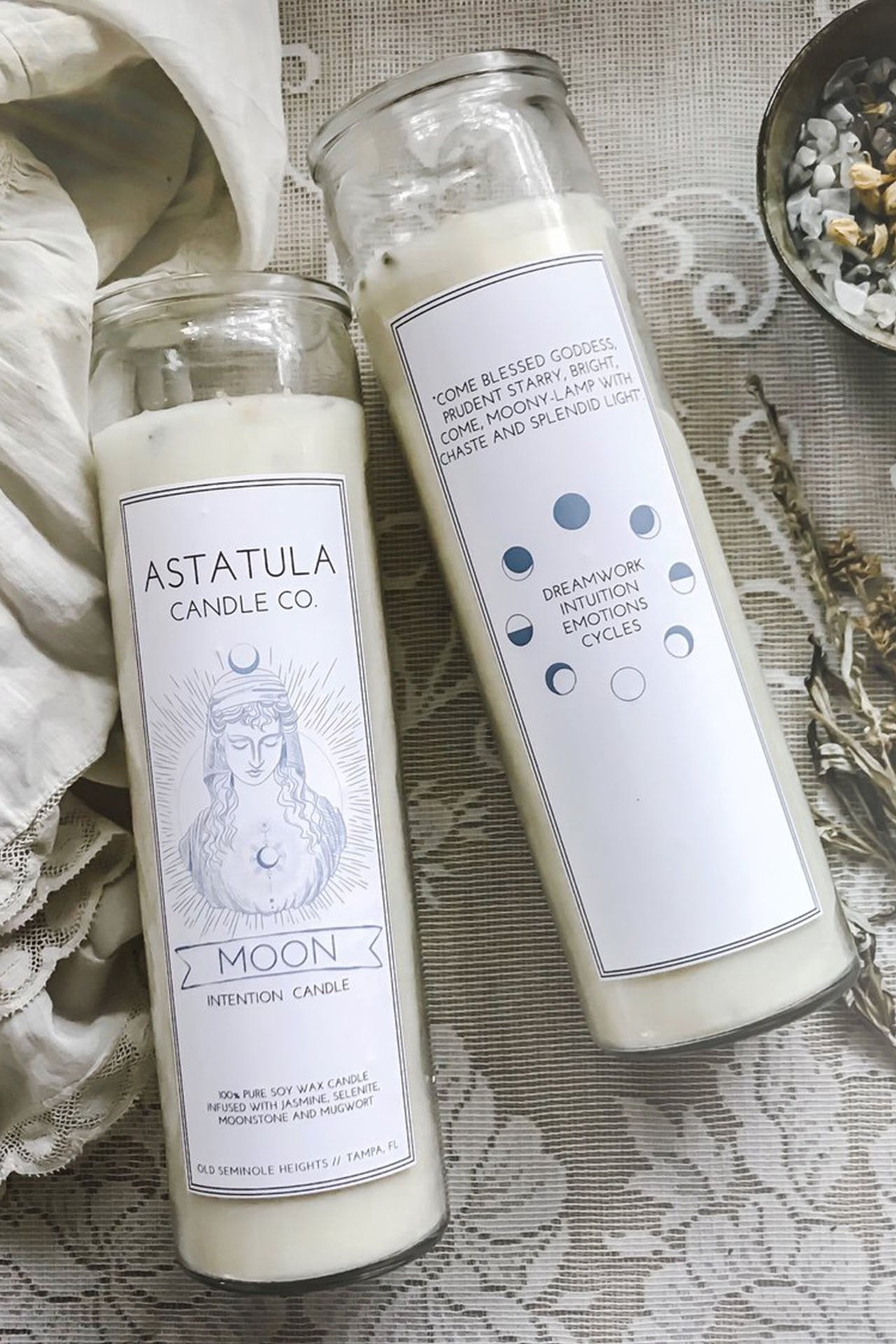 Moon Intention Soy Wax Candle - Holy Bubbles
