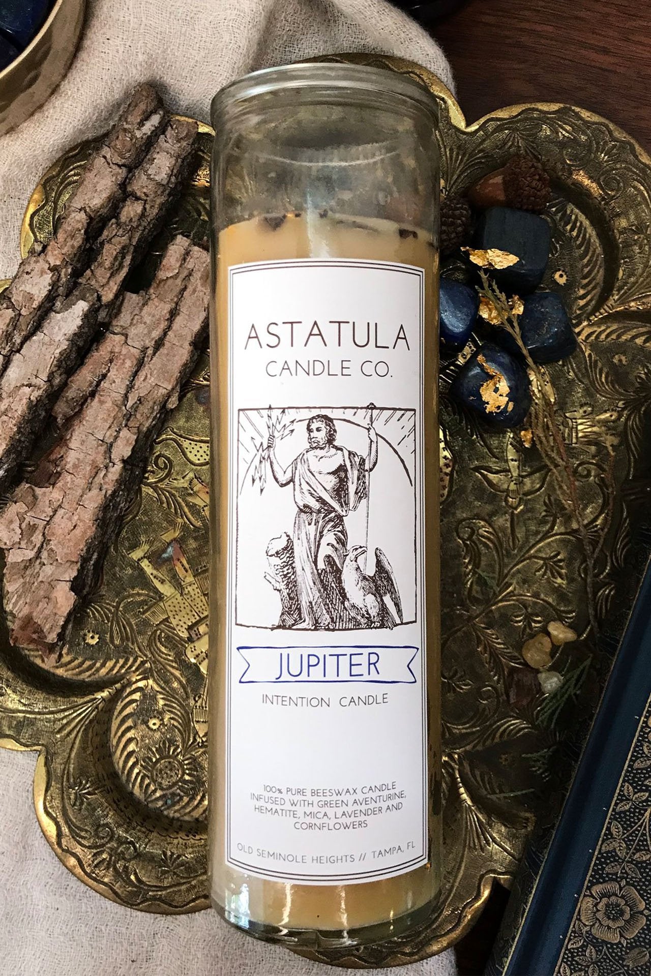 [Preorder] Jupiter Intention Beeswax Candle - Holy Bubbles