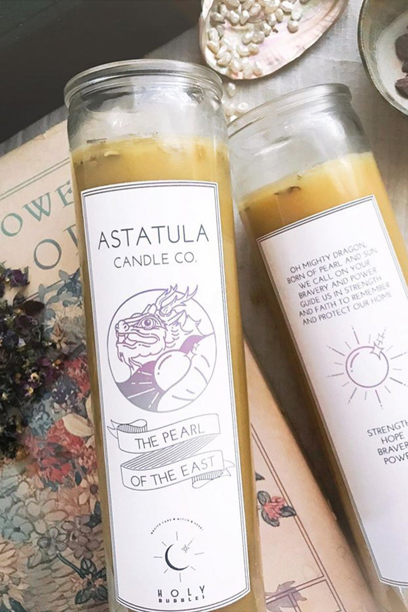 HB x Astatula | The Pearl of the East Intention Beeswax Candle - Holy Bubbles