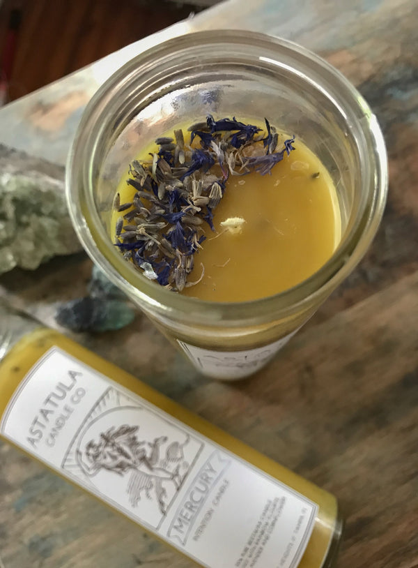 Mercury Intention Beeswax Candle - Holy Bubbles