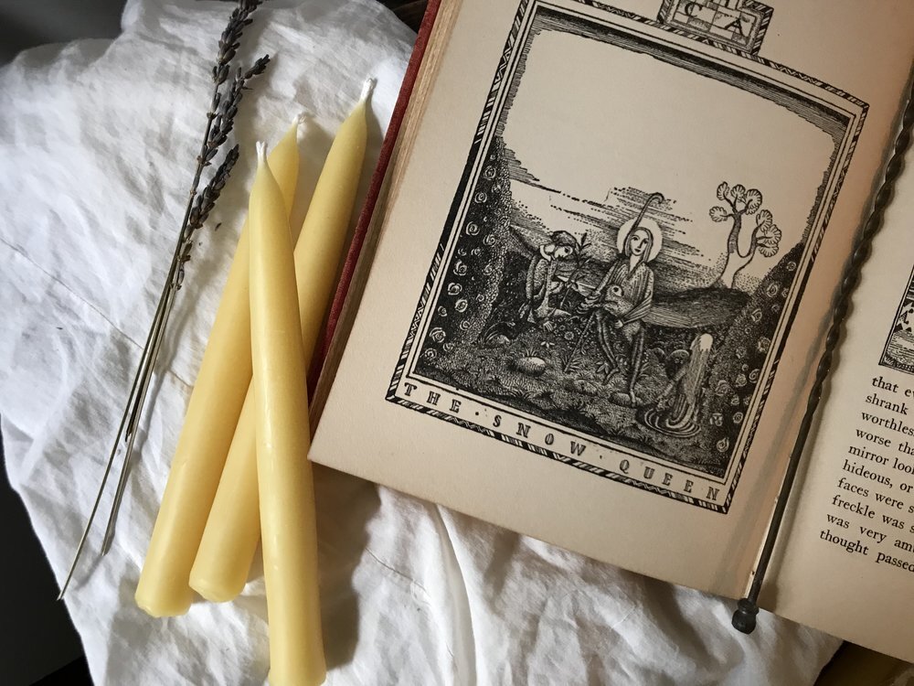 Hand Dipped Beeswax Taper Candles (Set of 2)