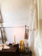 Hand Dipped Beeswax Taper Candles (Set of 2)